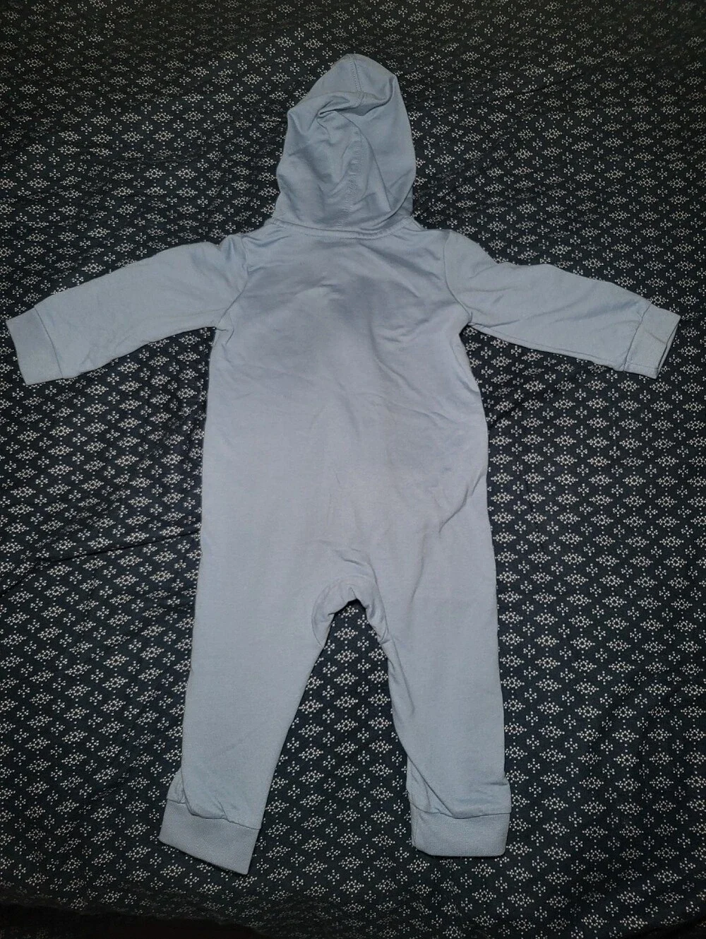 Nike Baby Blue Hooded Zip One-Piece